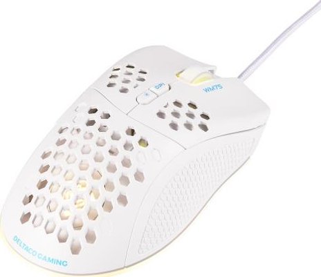 Maus gaming Deltaco Gaming WM75, 6400 DPI, 7 butona, i bardhë