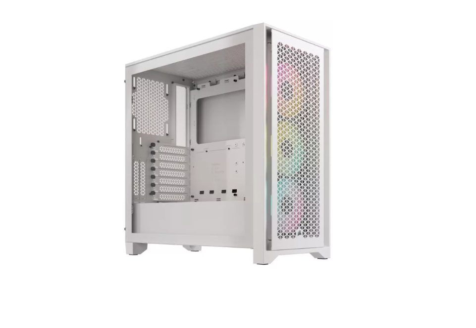 Kuti PC CORSAIR iCUE 4000D RGB Airflow, ATX Mid Tower, e bardhë