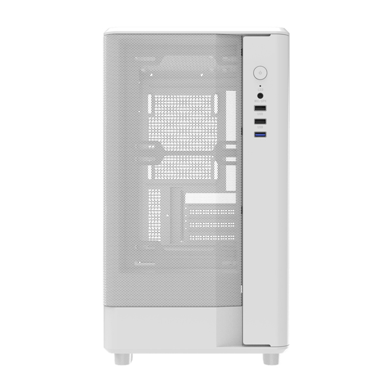 Kasa kompjuteri Darkflash DB330M Mesh, ITX M-ATX, xham i temperuar, e bardhë