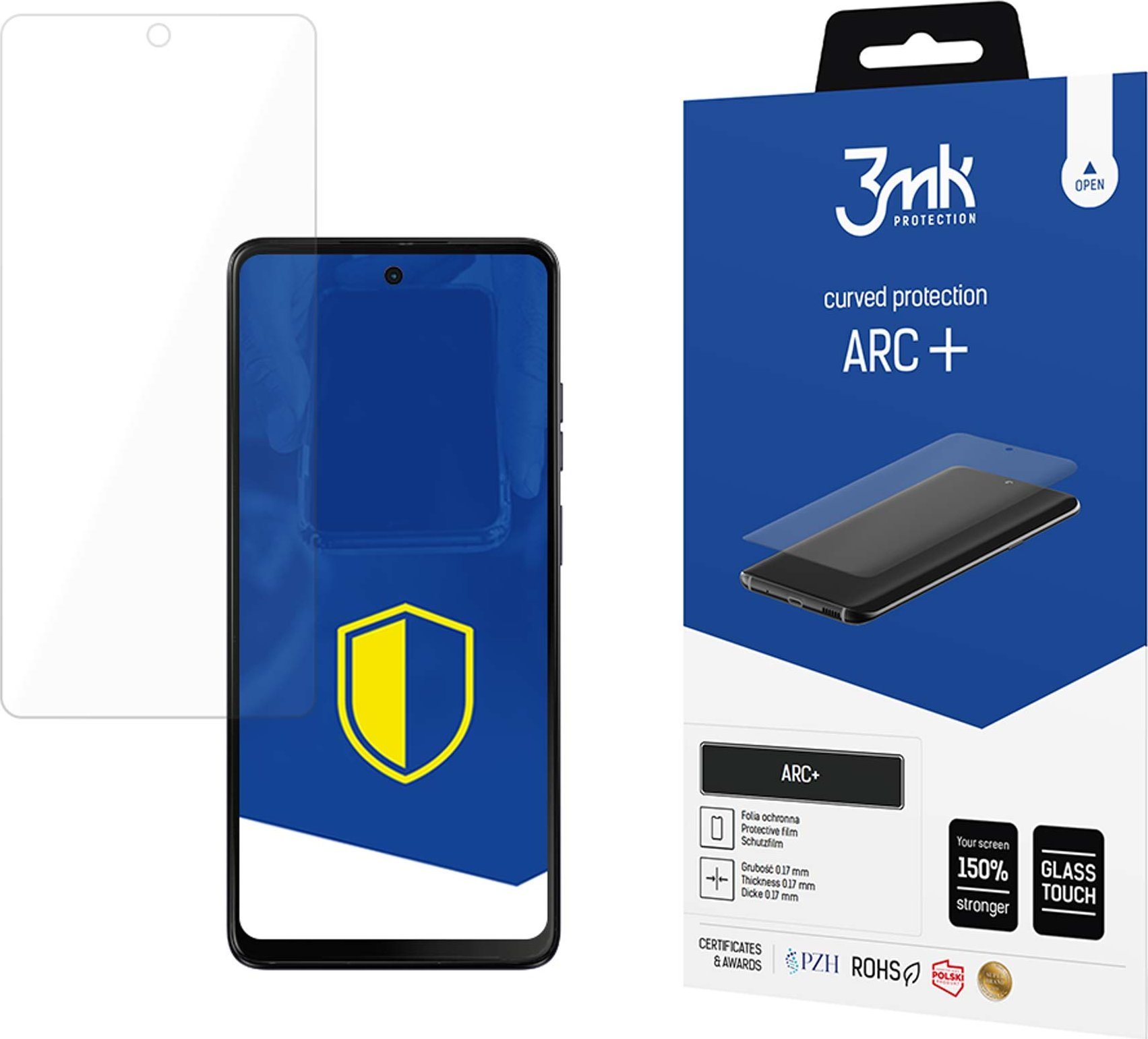 Folie mbrojtëse ekrani 3mk Arc+, për Motorola Moto G04s, transparente