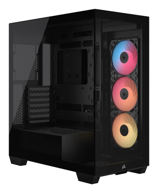 Kuti kompjuteri CORSAIR 3500X RS-R ARGB, ATX Mid-Tower, me xham të temperuar, e zezë