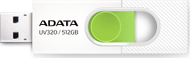 USB мемориска пенкало ADATA UV320, 512GB, USB 3.2, бело зелена