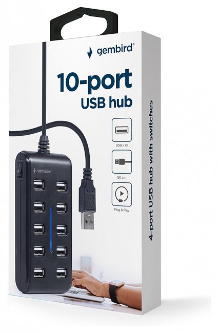 USB Hub Gembird USB 2.0 - 10 x USB 2.0