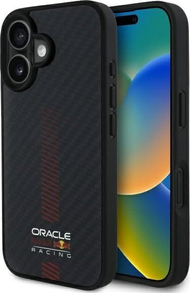 Kapotë telefoni Red Bull Carbon Fiber Power Bar, për iPhone 16 Plus, MagSafe, e zezë