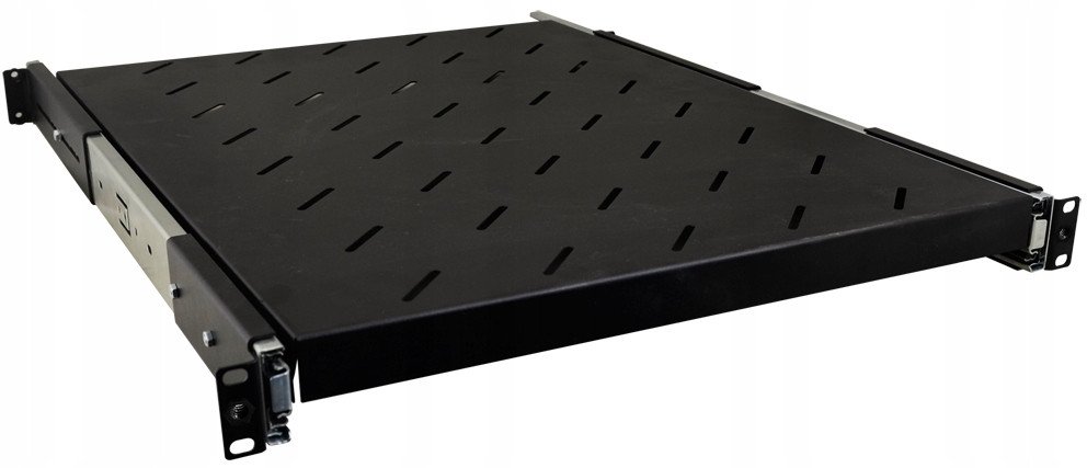 Raft rrëshqitës për kabinet RACK RAPW800, 1U 19", 420x550mm, i zi