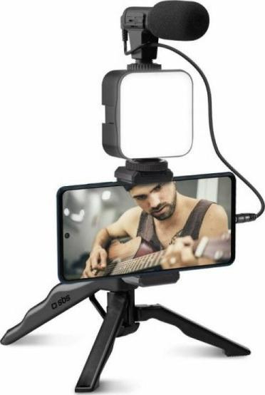Tripod portativ SBS, për telefon, i zi