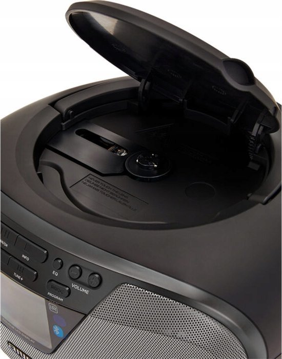 Radiokasetofon portativ Aiwa Black Boombox, CD USB Bluetooth, radio DAB FM, i zi