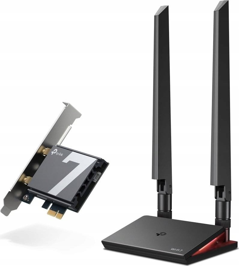 Adapter Wi-Fi PCIe TP-Link Archer BE9300, Wi-Fi 7 tri band, Bluetooth 5.4, i zi