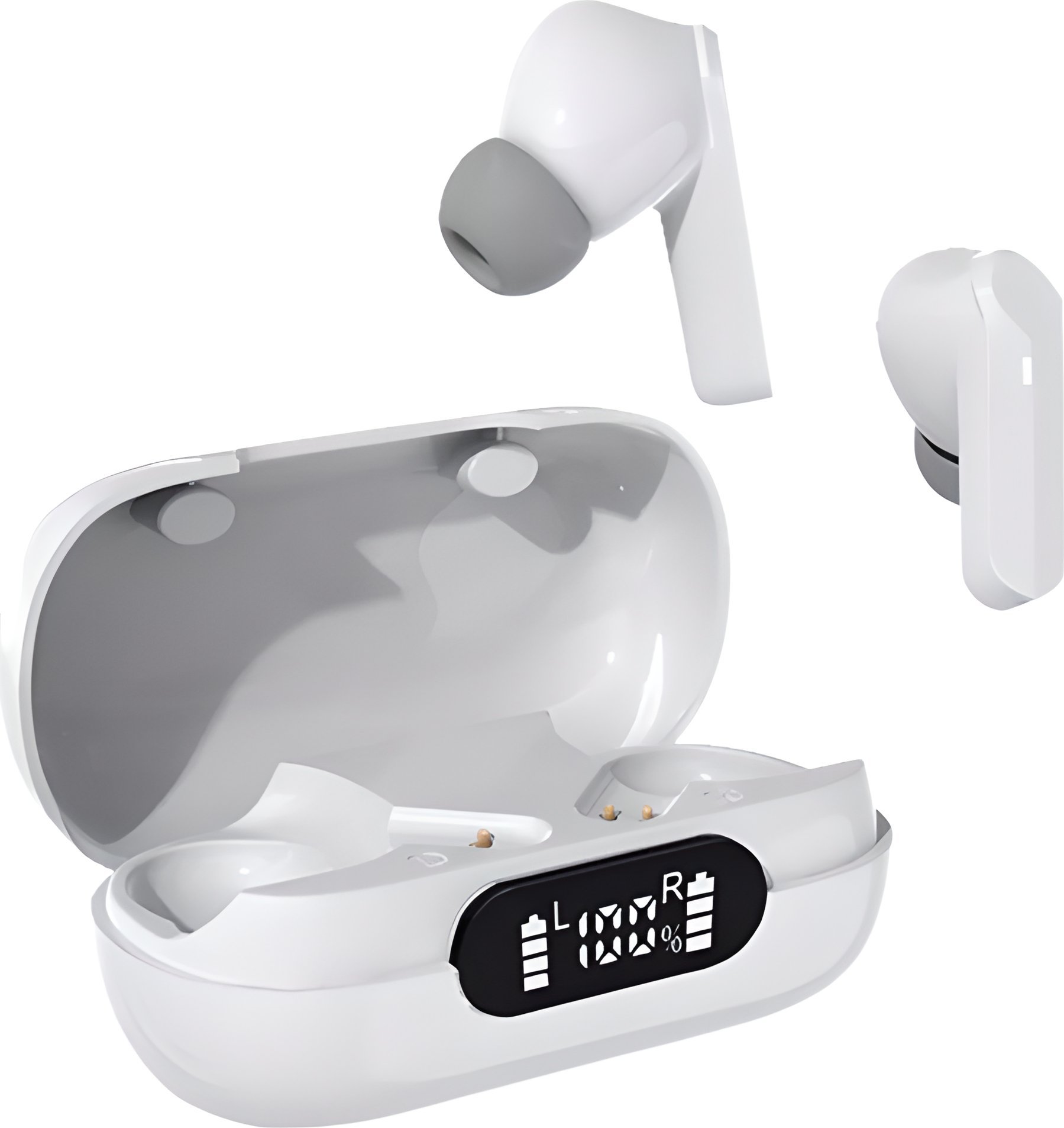 Kufje Bluetooth Denver TWE-40, true wireless, 6 orë bateri, të zeza