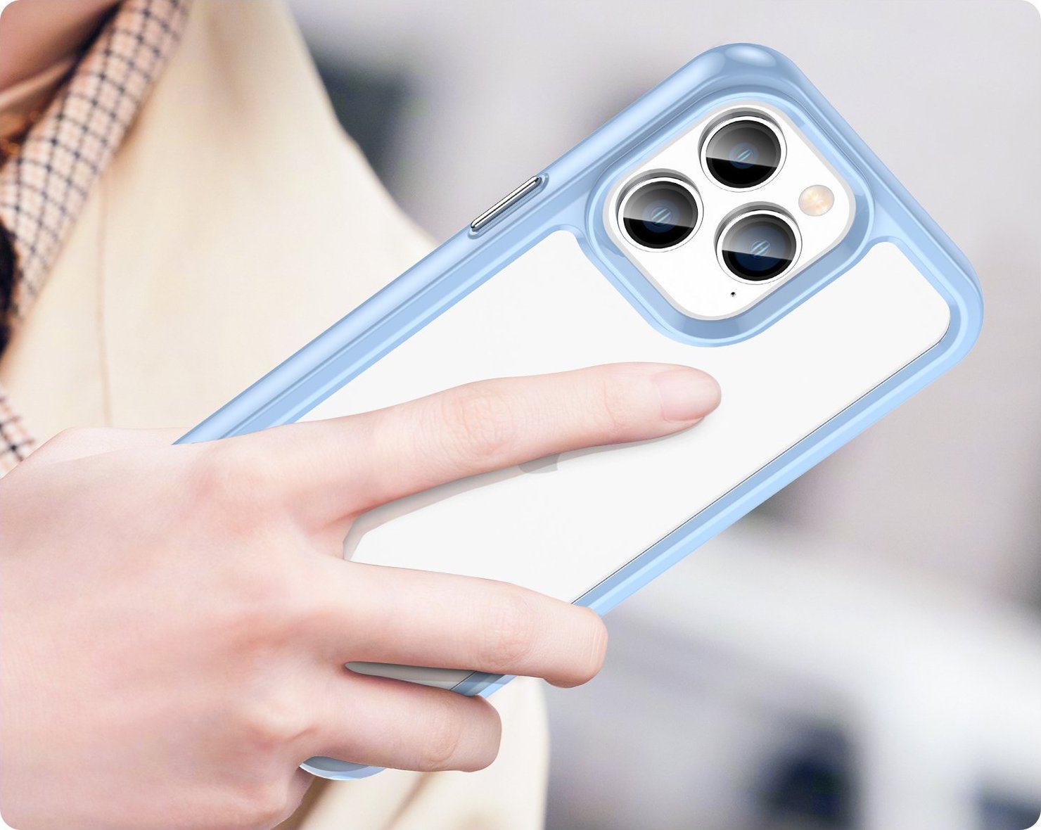 Kapak telefoni Hurtel Outer Space Case, për iPhone 14 Pro Max, hibrid, blu