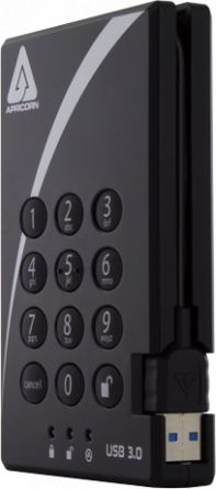 Disk i jashtëm HDD Apricorn Aegis Padlock, 1TB, i zi