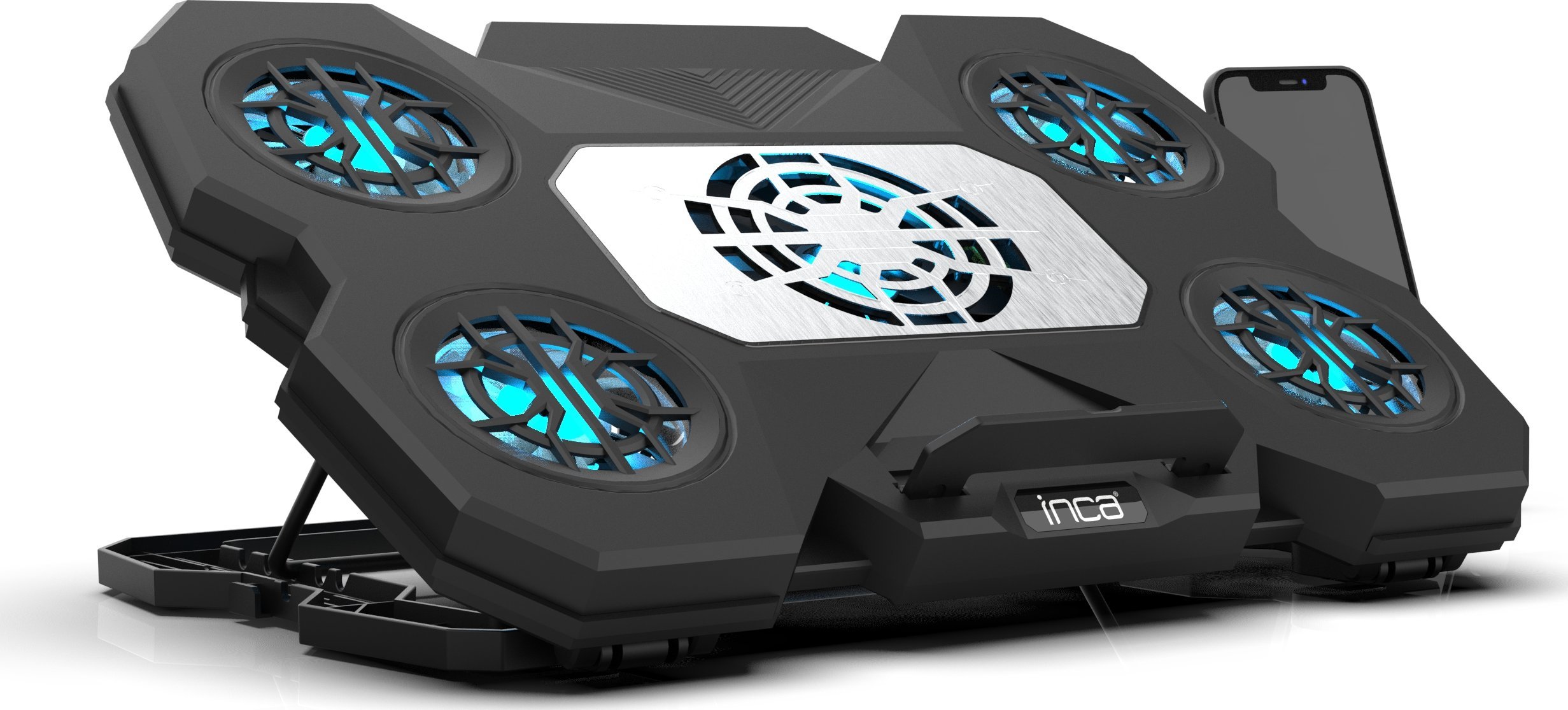 Ftohës laptopi Inca INC-614GMS, me ventilatorë, i zi