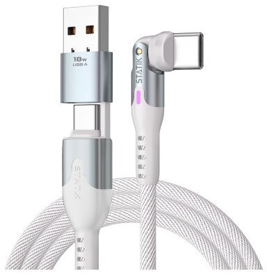 Kabllo karikimi STATIK PowerPivot Pro, USB C në USB C, 2 m, e bardhë