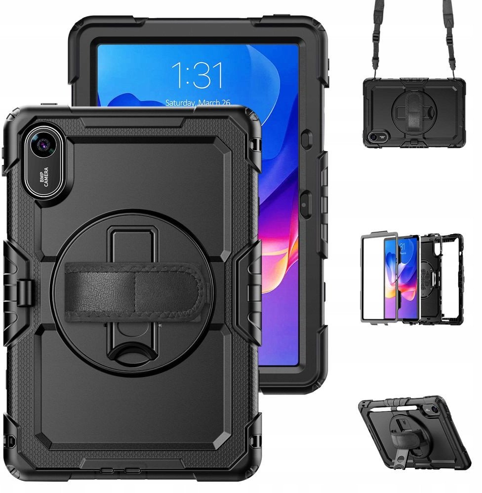 Mbulesë mbrojtëse tablet Tech-Protect Solid360, Xiaomi Redmi Pad 2, rezistente ndaj goditjeve, e zezë