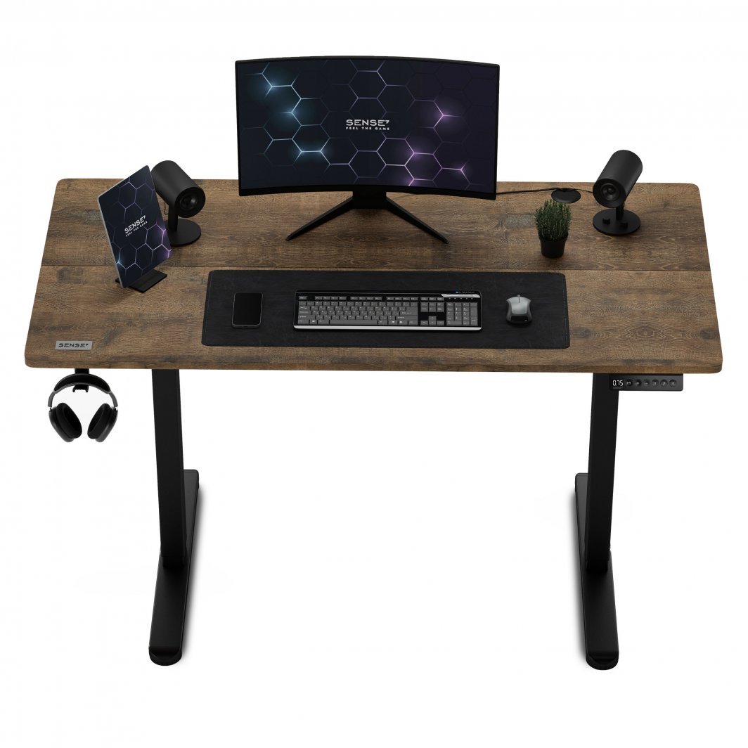 Tavolinë elektrike SENSE7 Nojo, 120cm x 60cm,e zezë/ druri