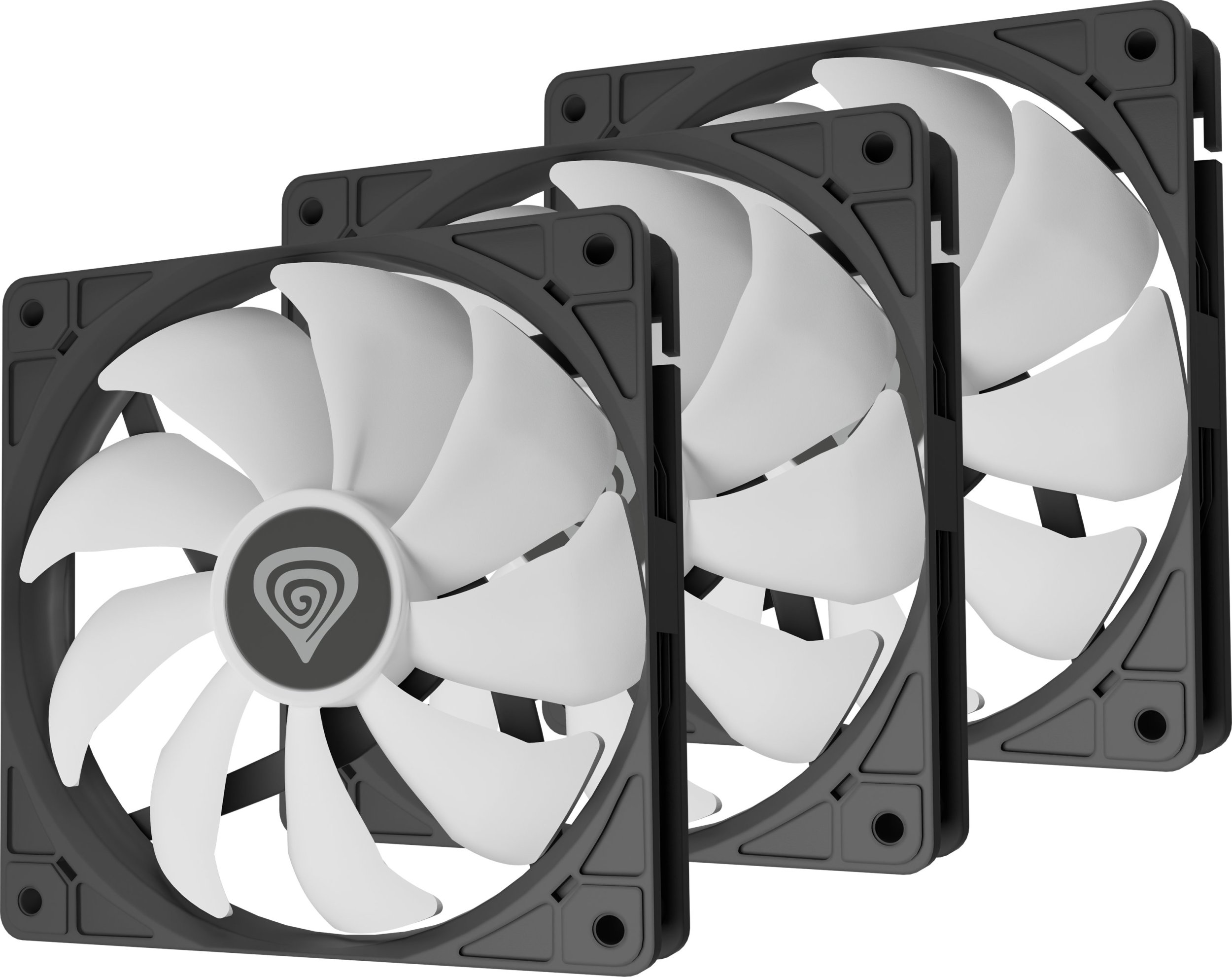 Set ventilatorësh Natec Genesis Oxal 120, 3x 120mm, ARGB, i zi