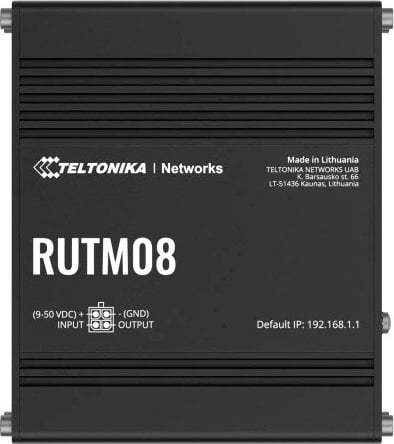 Ruter me kabllo Teltonika RUTM08, 4x Gigabit Ethernet, industrial, i zi