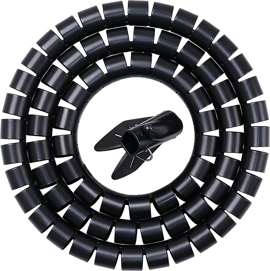 Organizues spiral për kabllo ZOY, 1.5m, i zi