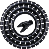 Organizues spiral për kabllo ZOY, 1.5m, i zi