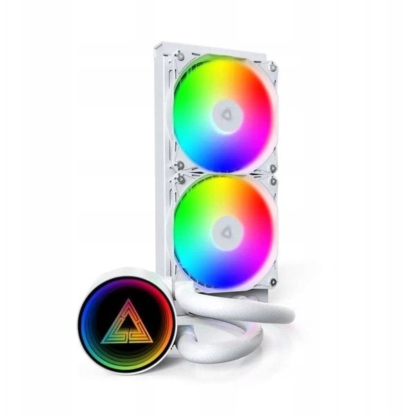 Ftohës AIO për CPU Montech LightFlow Digital 240, radiator 240mm, kompatibil me Intel dhe AMD, i bardhë