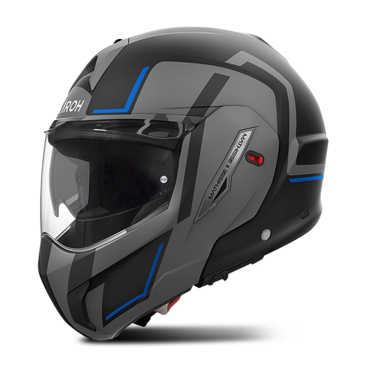 Helmë moto Airoh Mathisse II Genius, integral, madhësia XS, e zezë gri blu