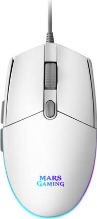 Maus за гејминг Mars Gaming MMG, 3200 DPI, RGB, бел