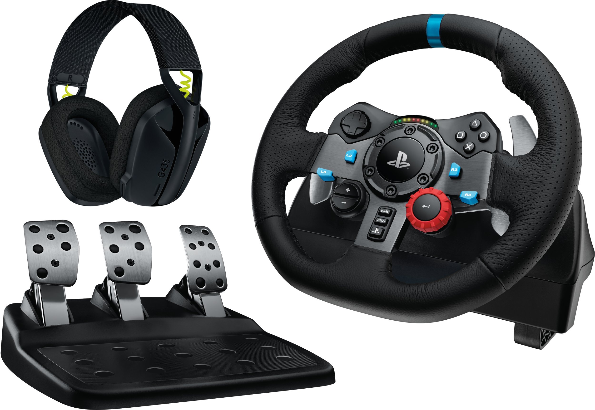 Timon lojërash Logitech G29 Driving Force, PS4 PS5 PC, me pedale, i zi