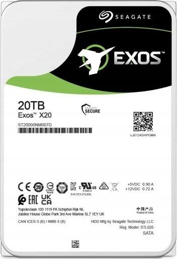 Disk për server Seagate Exos X22 (ST20000NM004E), 20TB, 3.5'', SATA III (6Gb/s)