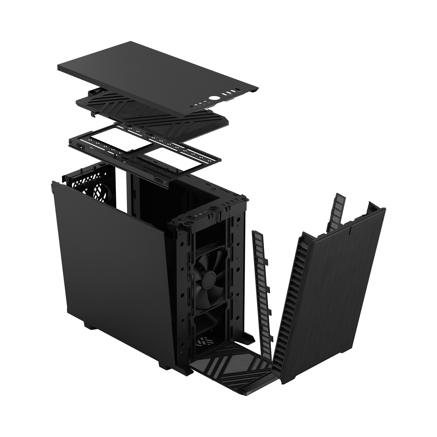 Kasë Fractal Design Define 7 Nano Black Solid, Mini ITX, e zezë