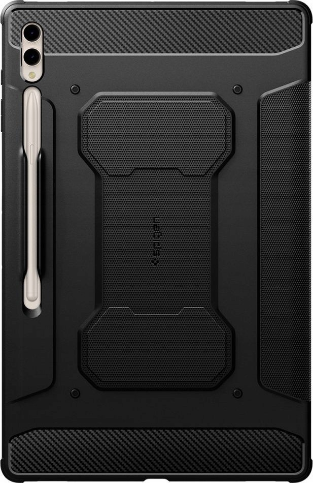 Mbulesë tablet Spigen Rugged Armor Pro për Samsung Galaxy Tab S8 Ultra S9 Ultra, me mbajtëse S Pen, e zezë