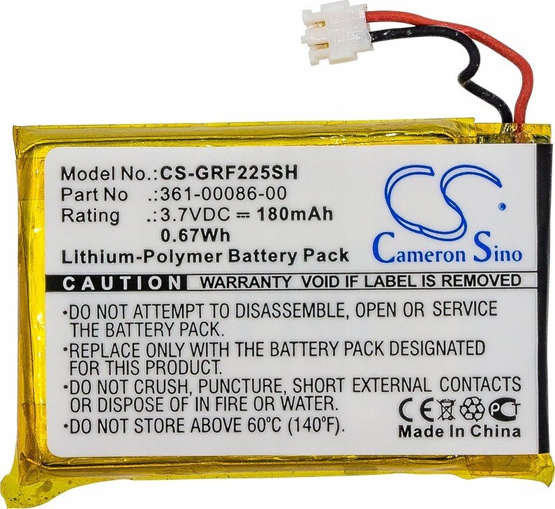 Bateri Li Polymer për smartwatch Garmin, GRM0371754, për Forerunner 225 235 630 735XT Approach G10