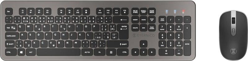 Set tastierë dhe maus Eternico Wireless KS4005, 2.4 GHz, DPI 8001600, i zi