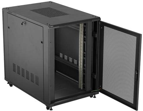 Kabinet rrjeti Lanberg RACK Free Standing 19" 22U, 800x1200, derë e perforuar, i zi