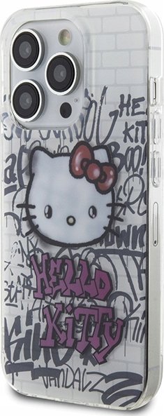 Mbrojtëse telefoni Hello Kitty HKHCP15XHDGPHT, iPhone 15 Pro Max 6.7", hardcase TPU, e bardhë