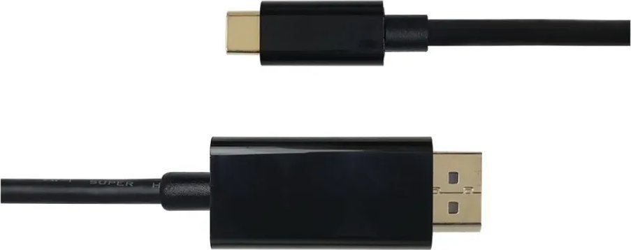 Kabllo Deltaco USB C në DisplayPort, 2m, 4K UHD, e zezë