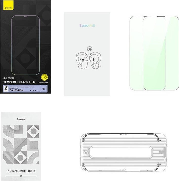 Stakllë mbrojtëse Baseus Crystal Tempered Glass Privacy, për iPhone 14 Pro, transparente