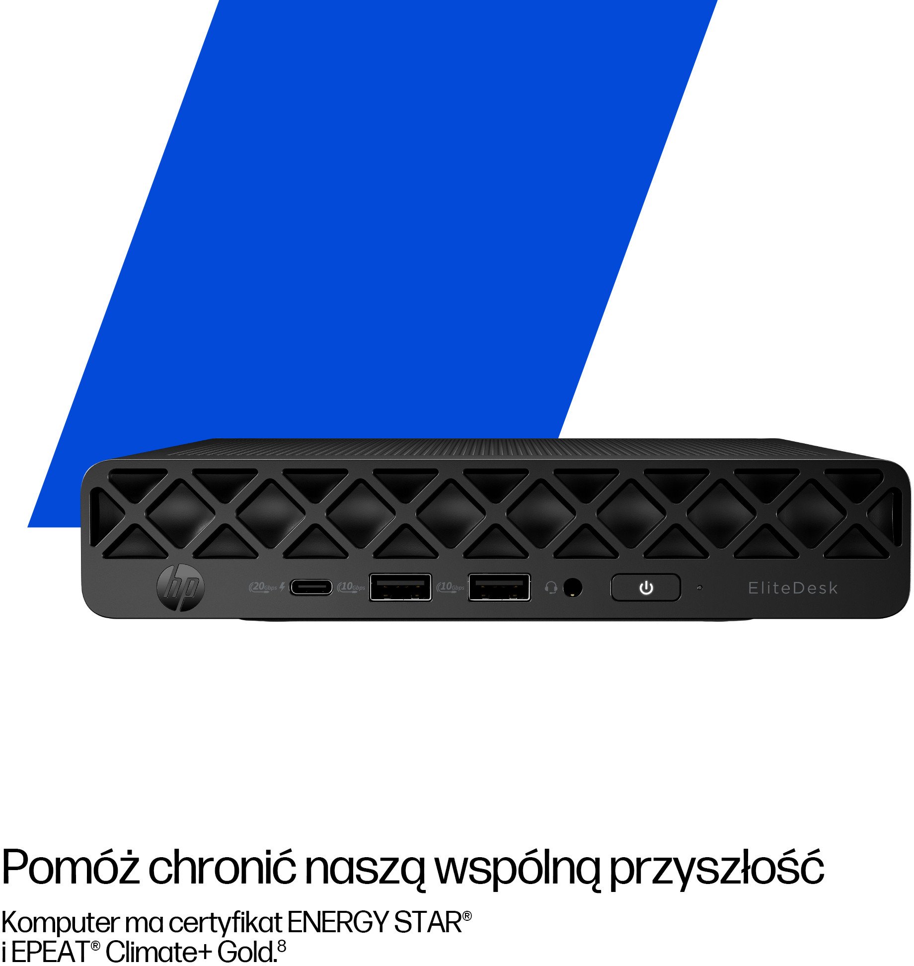 Мини компјутер HP EliteDesk 8 Mini G1i AI, Intel Core Ultra 7 265T, 16GB RAM, 1TB SSD, црн