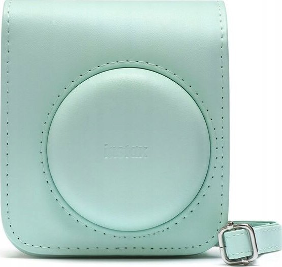 Kuti mbrojtëse për kamera Fujifilm Instax Mini 12, me rrip shpatulle, mint e gjelbër