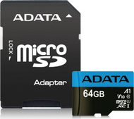 Мемориска картичка ADATA Premier MicroSDXC, 64GB, Class 10 UHS-I / U1 A1
