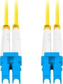 Kabllo patch optike Lanberg SM LC UPC LC UPC, duplex, 2m, e verdhë