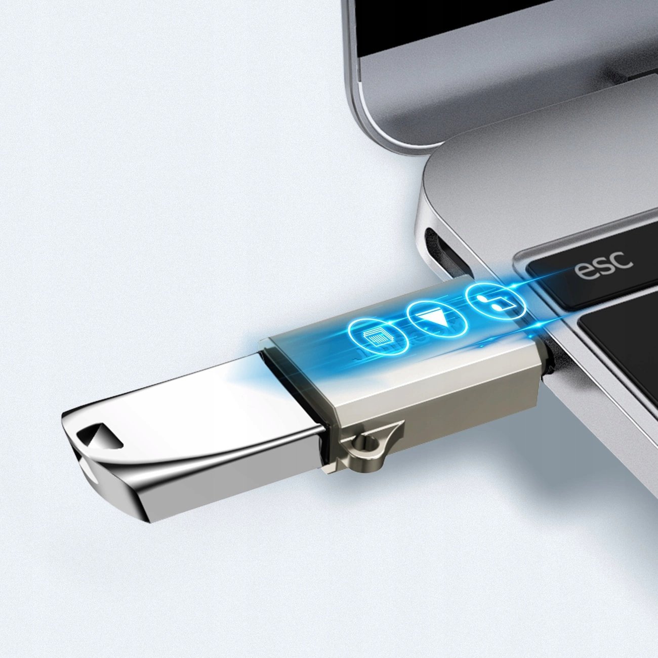 Adapter USB Joyroom S-H151, USB C mashkull në USB A femër, OTG, argjendtë