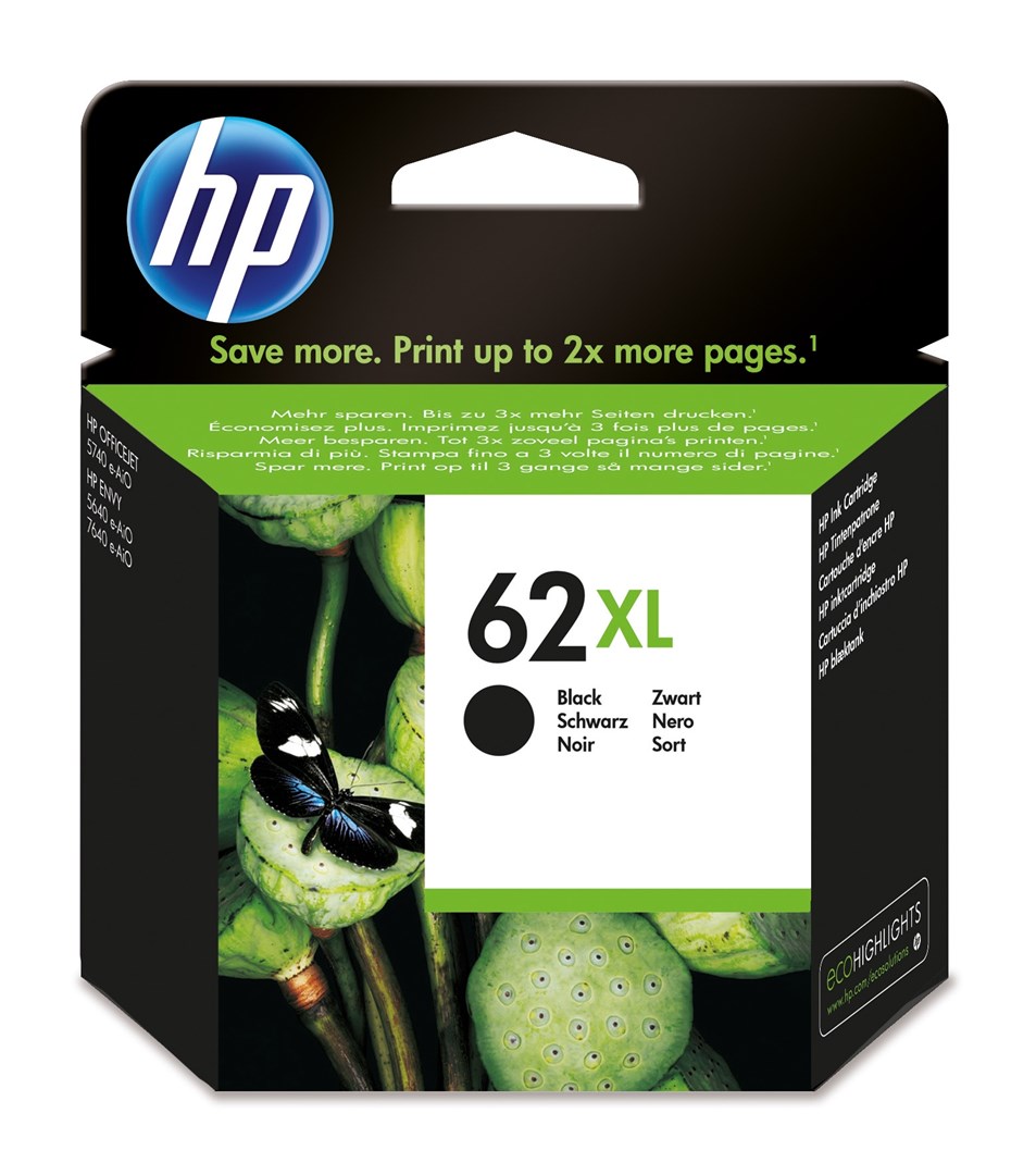 Ngjyrë për printer HP 62XL, 600 faqe, e zezë