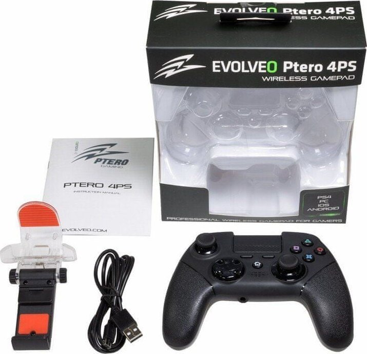 Kontroller Evolveo Ptero 4PS, me kabllo, i zi
