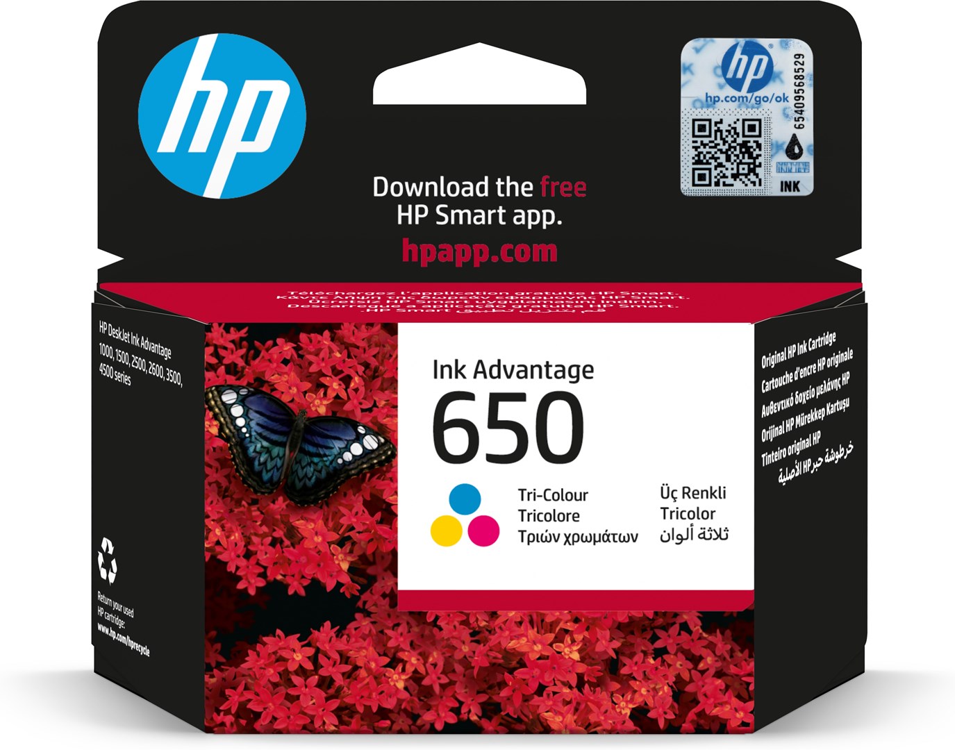 Ngjyrë për printer HP 650, Advantage, tri-ngjyrë, e zezë/magneta/e verdhë