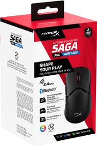 Maus gaming HyperX Pulsefire Saga Pro Wireless, 2.4GHz Bluetooth, RGB, i zi