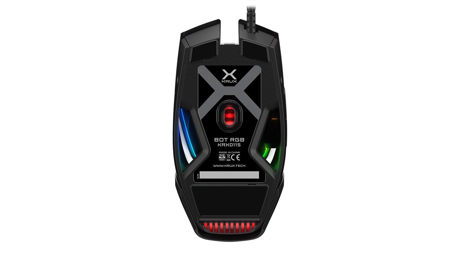 Maus Krux Bot RGB, Gaming, USB Type-A, i zi