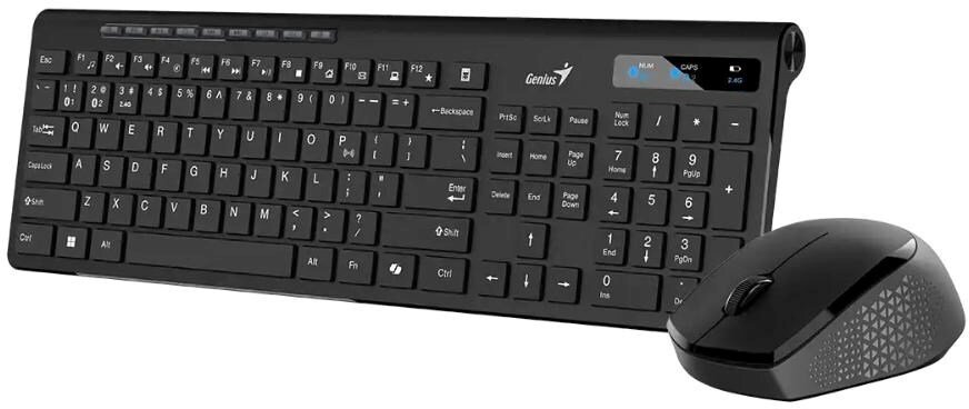 Тастатура Genius Slimstar 8230, безжична, USB, црна