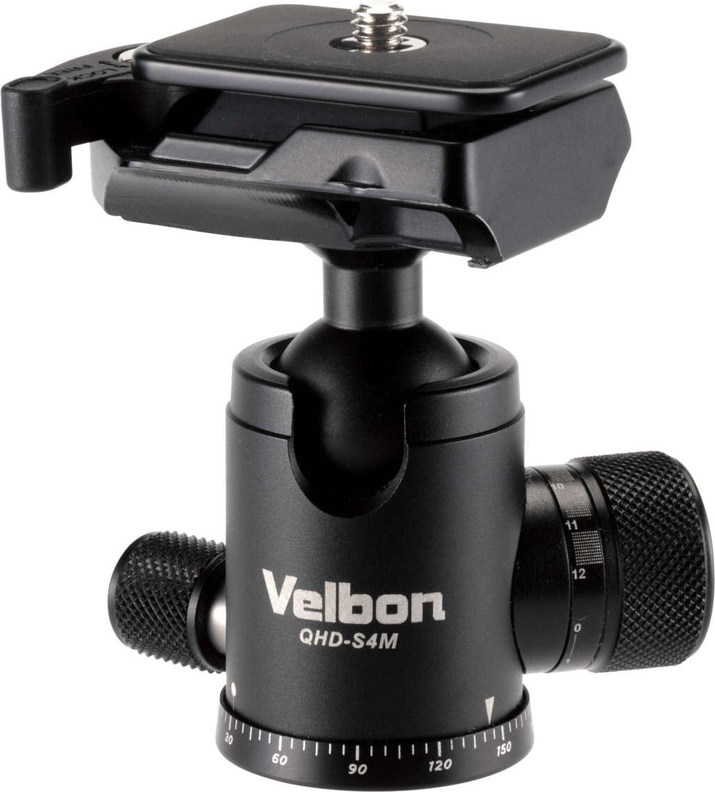 Kokë tripodi Velbon QHD-S4M, ball head, lidhje 1/4", e zezë