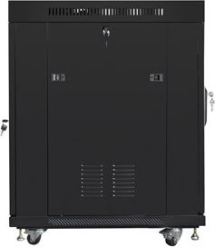 Kabinet rrjeti Lanberg Standing Cabinet 19" FF01-6815-12BL, 15U, me ventilatorë, i zi