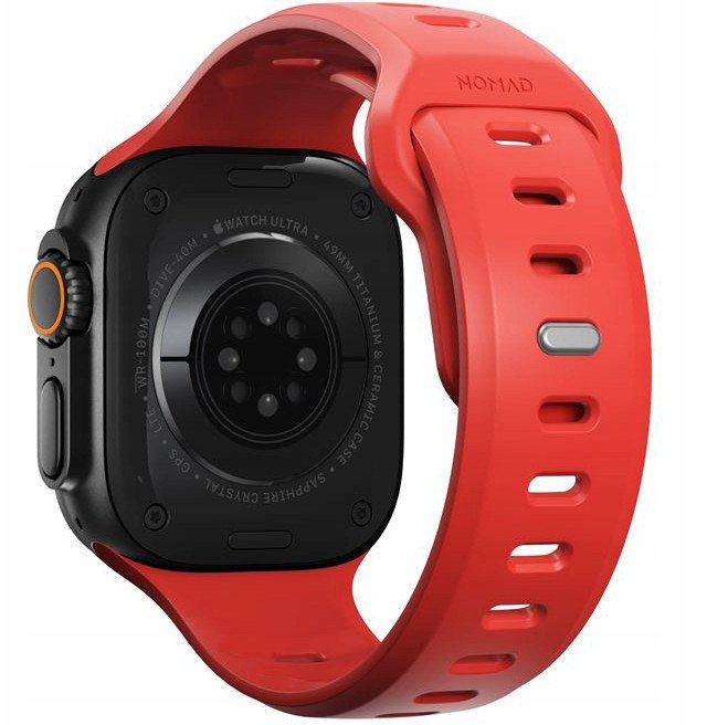 Ремче за часовник Nomad Tempo Band 49mm Coral, FKM флуороеластомер, за паметен часовник на јаболко, розова